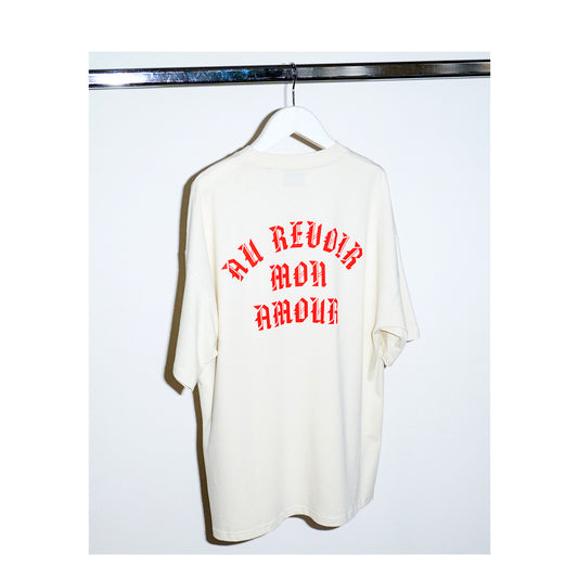 »au revoir« oversized vintage white tee