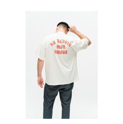 »au revoir« oversized vintage white tee